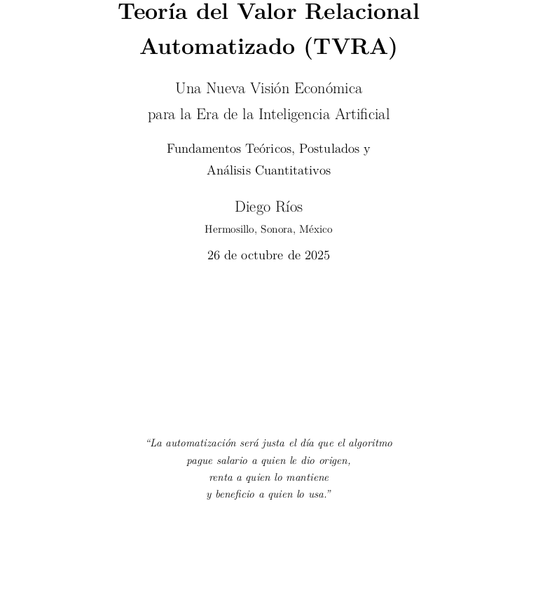 Teoría del Valor Relacional Automatizado (TVRA)