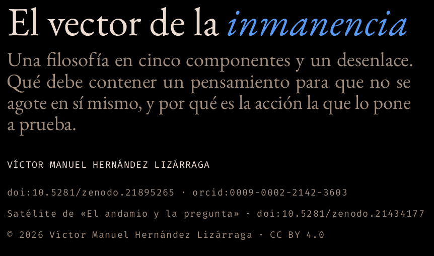 El Vector de la Inmanencia